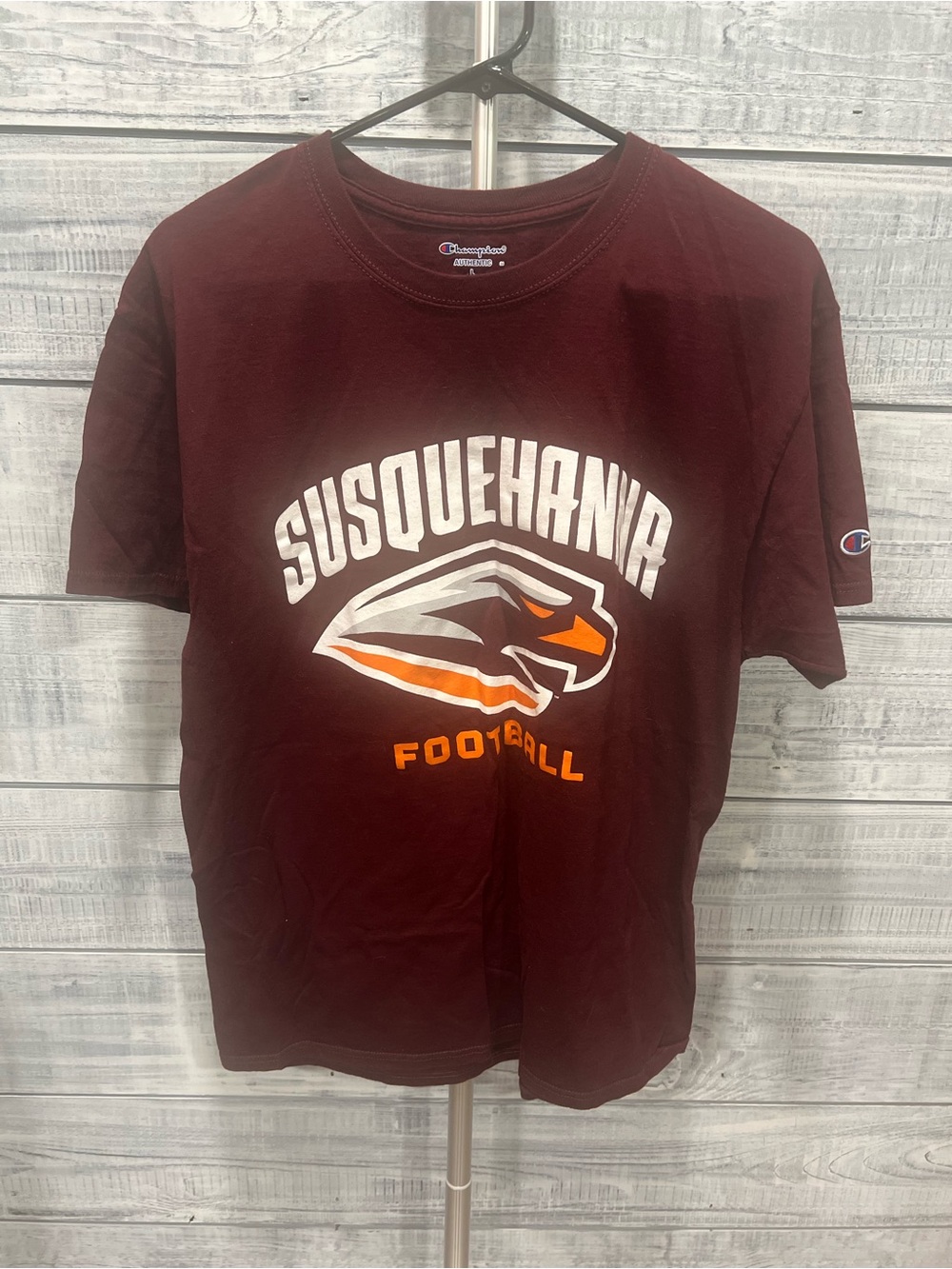 Champion Maroon Susquehanna Football Short Sleeve Tee